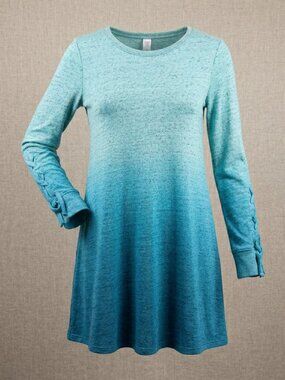 Justice Girl's Ombre Cold Shoulder Knit Tunic Top - Size 14/16